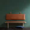 Pieces cushions cognac leather handles