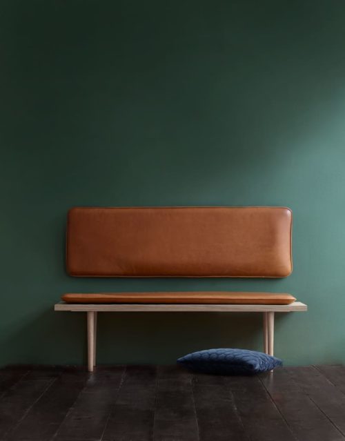 Pieces By Thornam, Vintage Leather Bench With Backrest